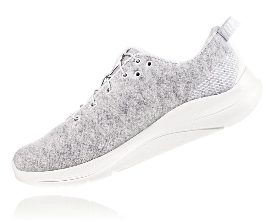 Running Shoes Womens - Hoka One One Hupana Flow Wool - Grey - WCMOJDV-72